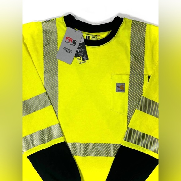 Carhartt 102905 - Flame Resistant High-Visibility Long Sleeve T-Shirt - Class 3 - Picture 2 of 4